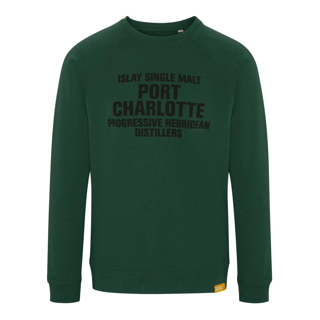 Port Charlotte Green Sweatshirt (Unisex) Bruichladdich Distillery